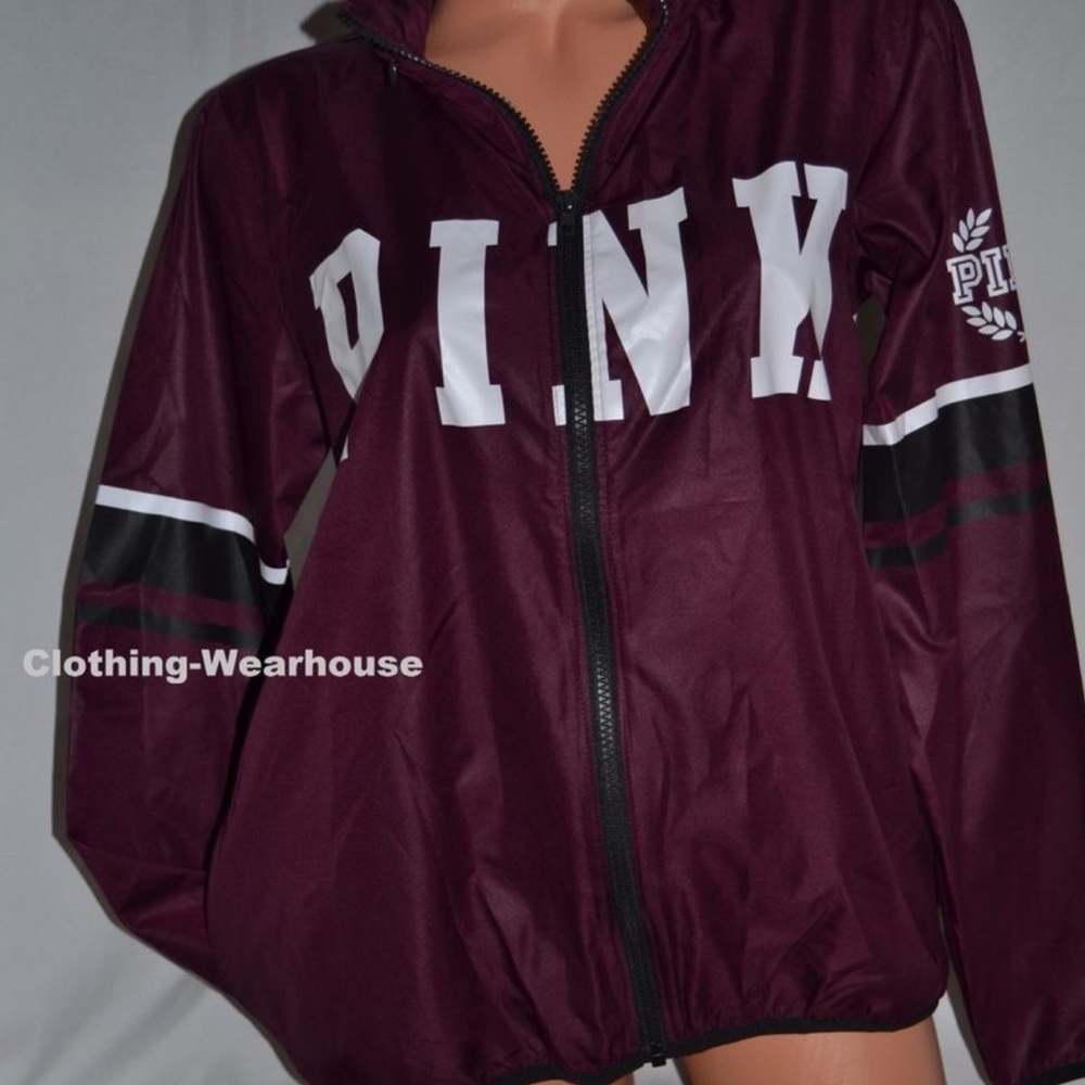 Pink zip-up windbreaker